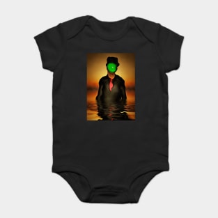 Green apple man Baby Bodysuit